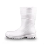 Bota PVC Branca com forro solado Branco Médio 26cm Bracol