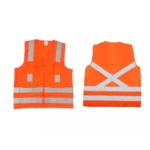 COLETE REFLETIVO DIA E NOITE COM 4 BOLSOS LARANJA - VICSA